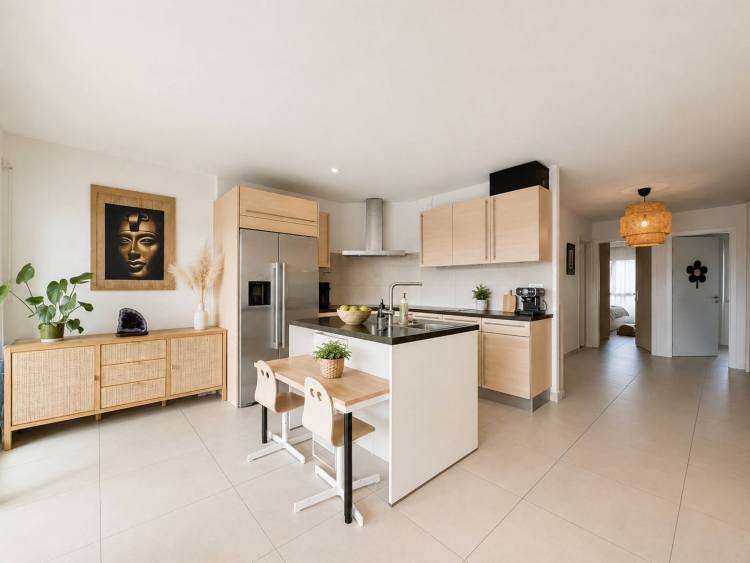 Appartement de 3,5 pièces en rez-de-jardin, vendu loué