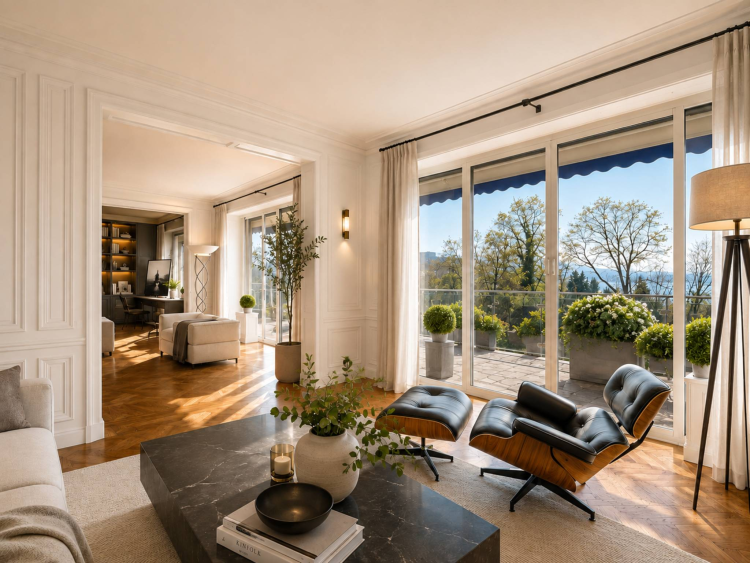 Au cœur de Ouchy, appartement de standing de 7 pièces avec vue sur le lac