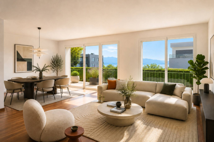 Appartement familial de 5.5 pièces avec vue sur le lac