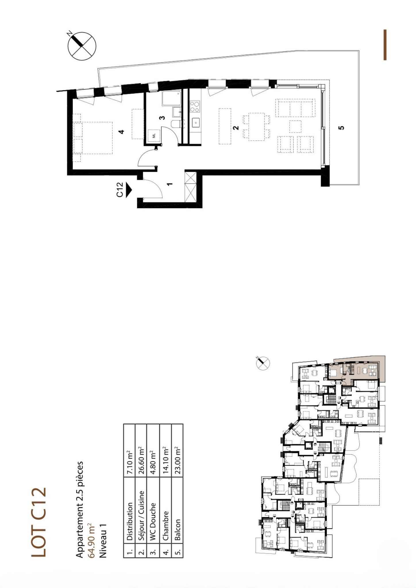 Appartement de 2.5 pièces 