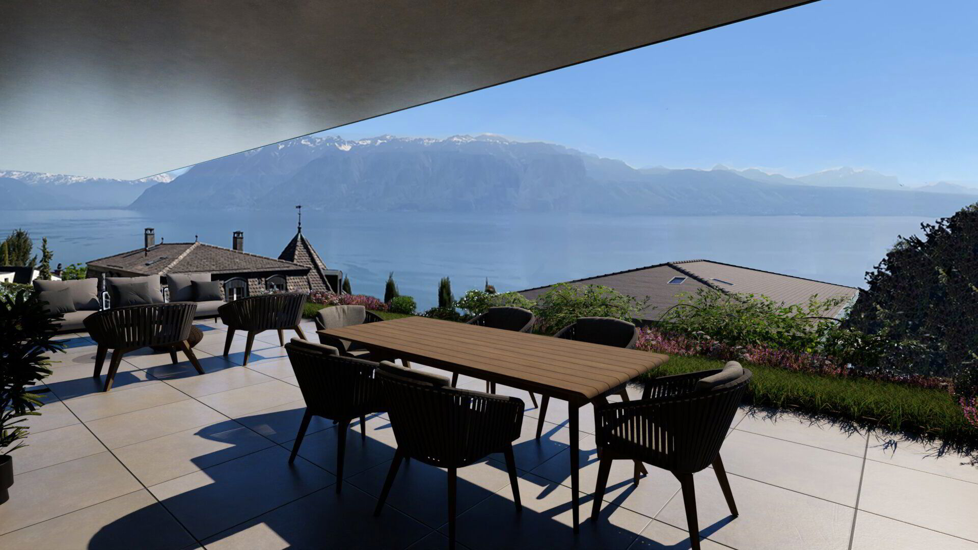 Superbe appartement de 4.5 pièces avec grand jardin et dégagement sur le Léman