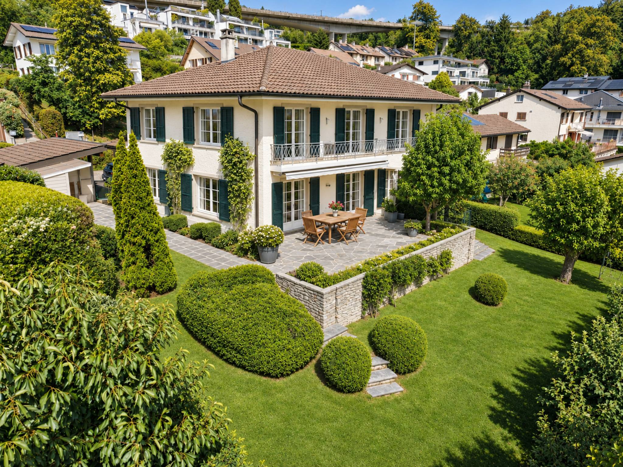 Villa individuelle de 9.5 pièces avec vue sur le Léman et les Alpes