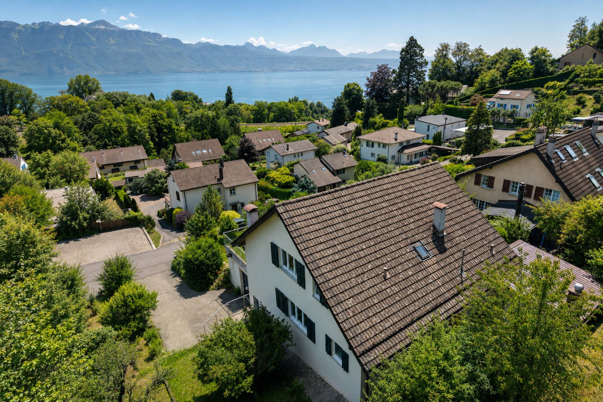 Villa individuelle de 6,5 pièces avec panorama sur le Léman et les Alpes