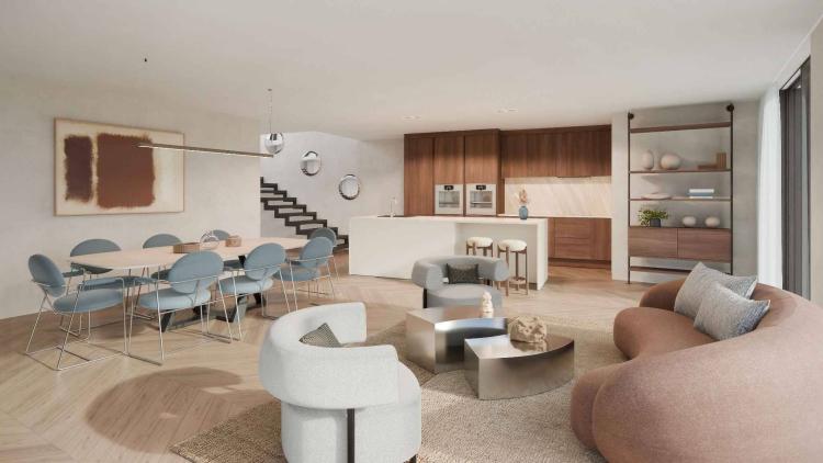 Trois villas de standing sur plans avec vue sur le lac 
Villa C