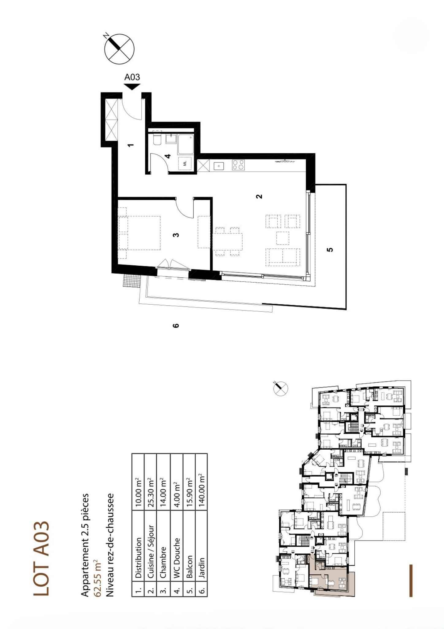 Appartement de 2.5 pièces