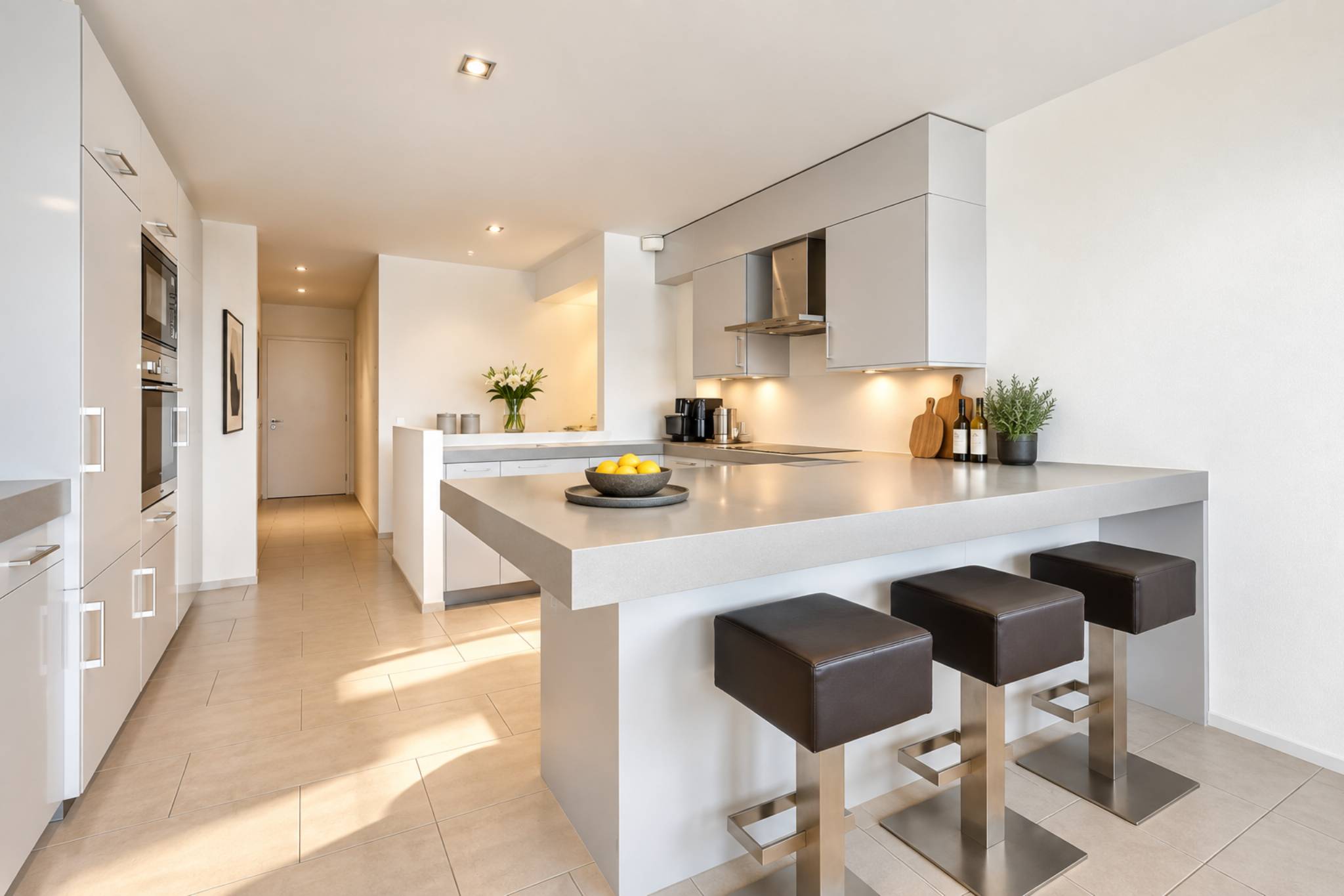 Duplex contemporain avec jardin privatif et vue sur les Alpes à Pully Sud