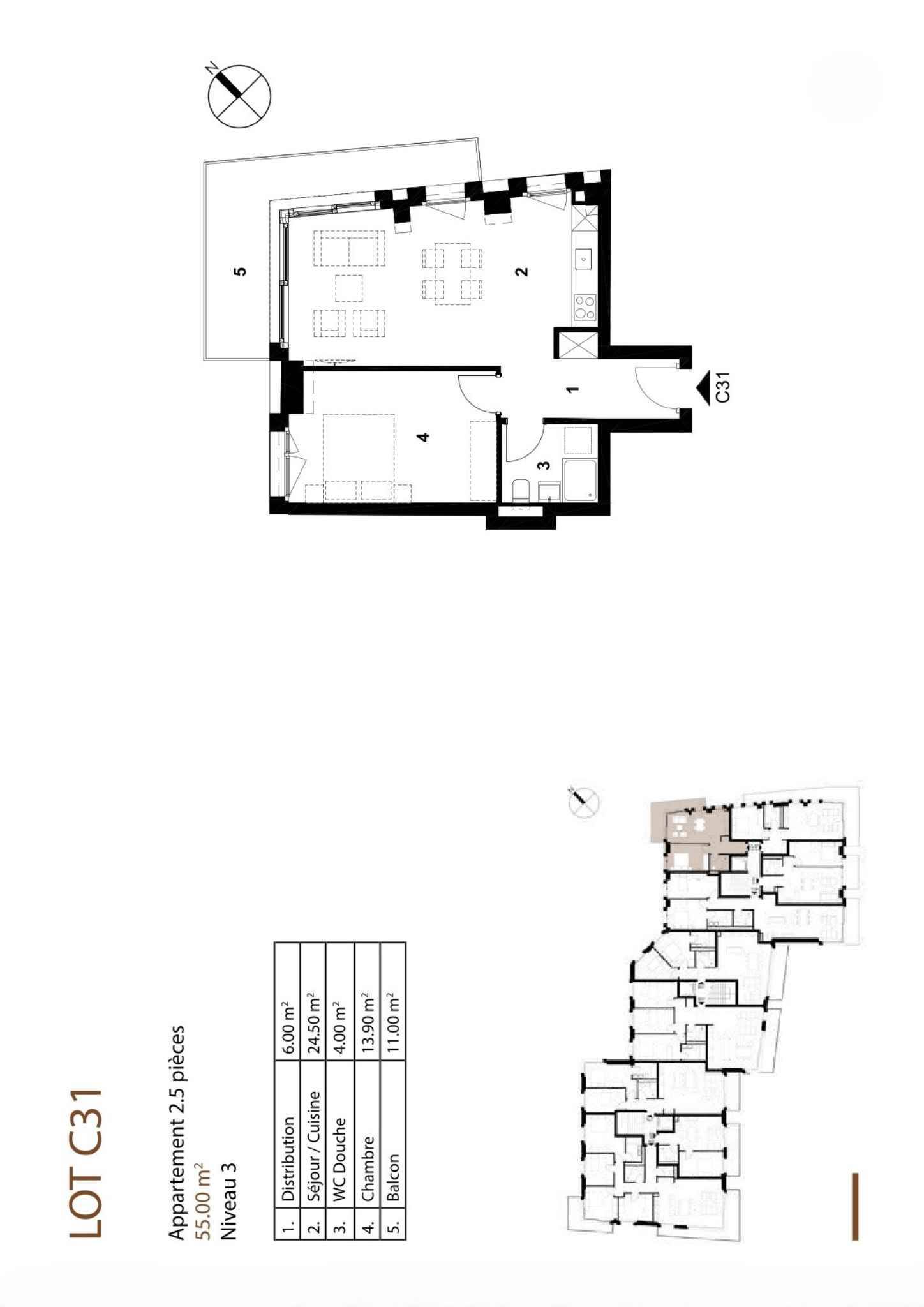 Appartement de 2.5 pièces 