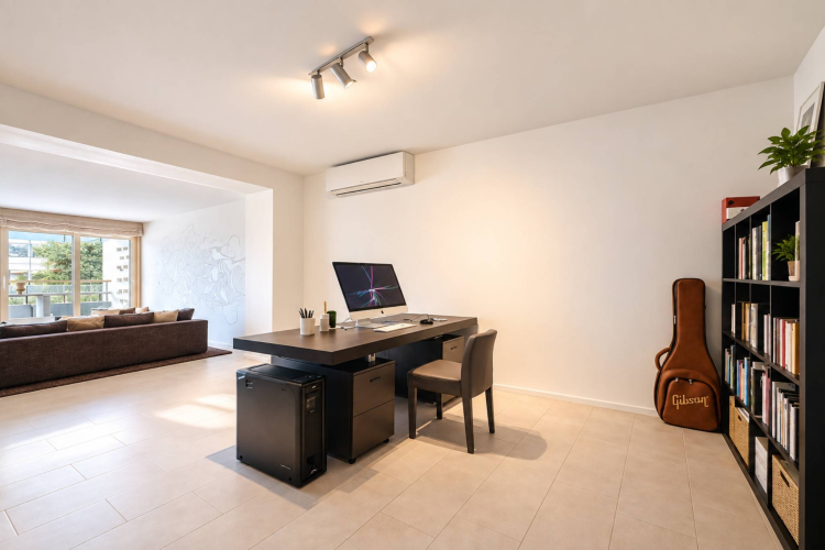 Duplex contemporain avec jardin privatif et vue sur les Alpes à Pully Sud