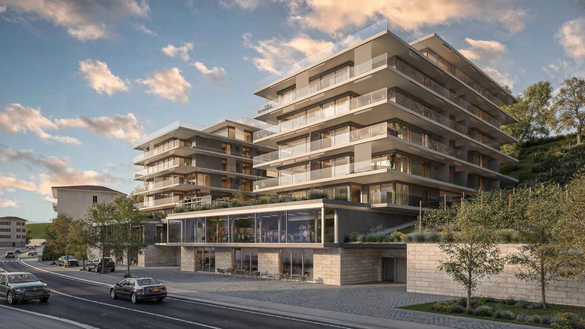 Attique contemporain avec vaste terrasse et vue panoramique
