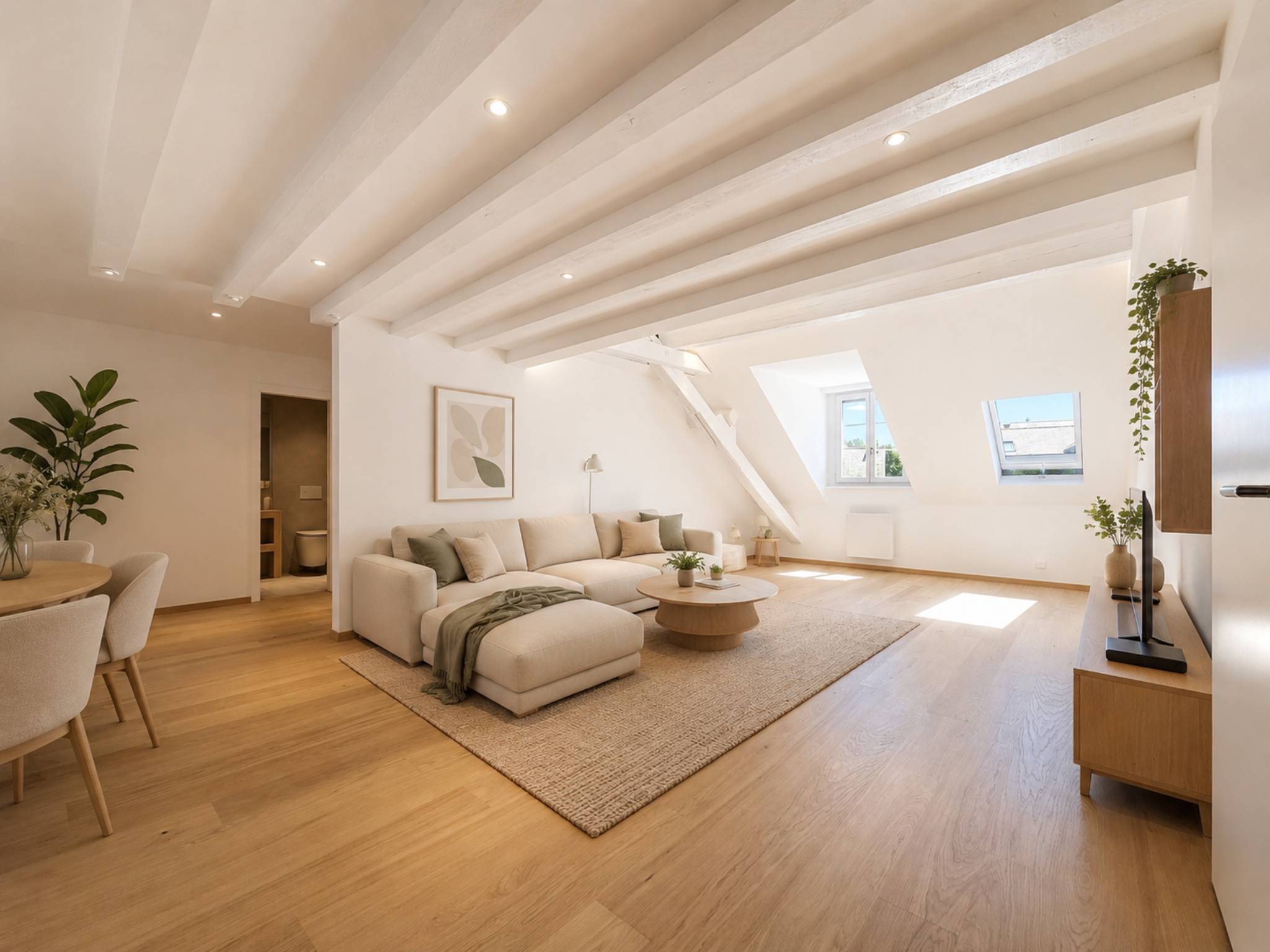 Au centre du village, attique de 153 m2 avec du cachet