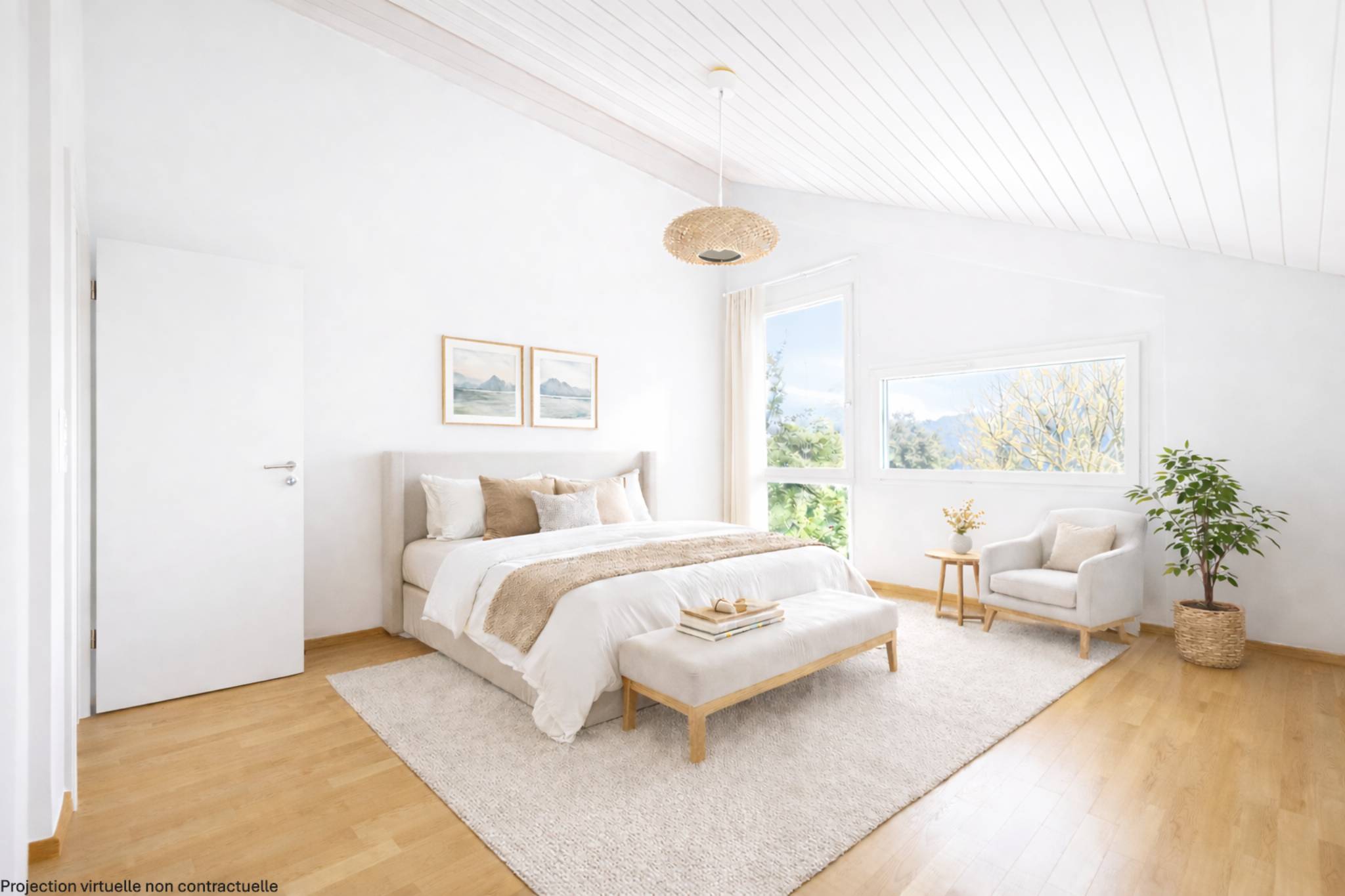 Duplex lumineux avec vue sur le lac et jardin attenant à l'ISL