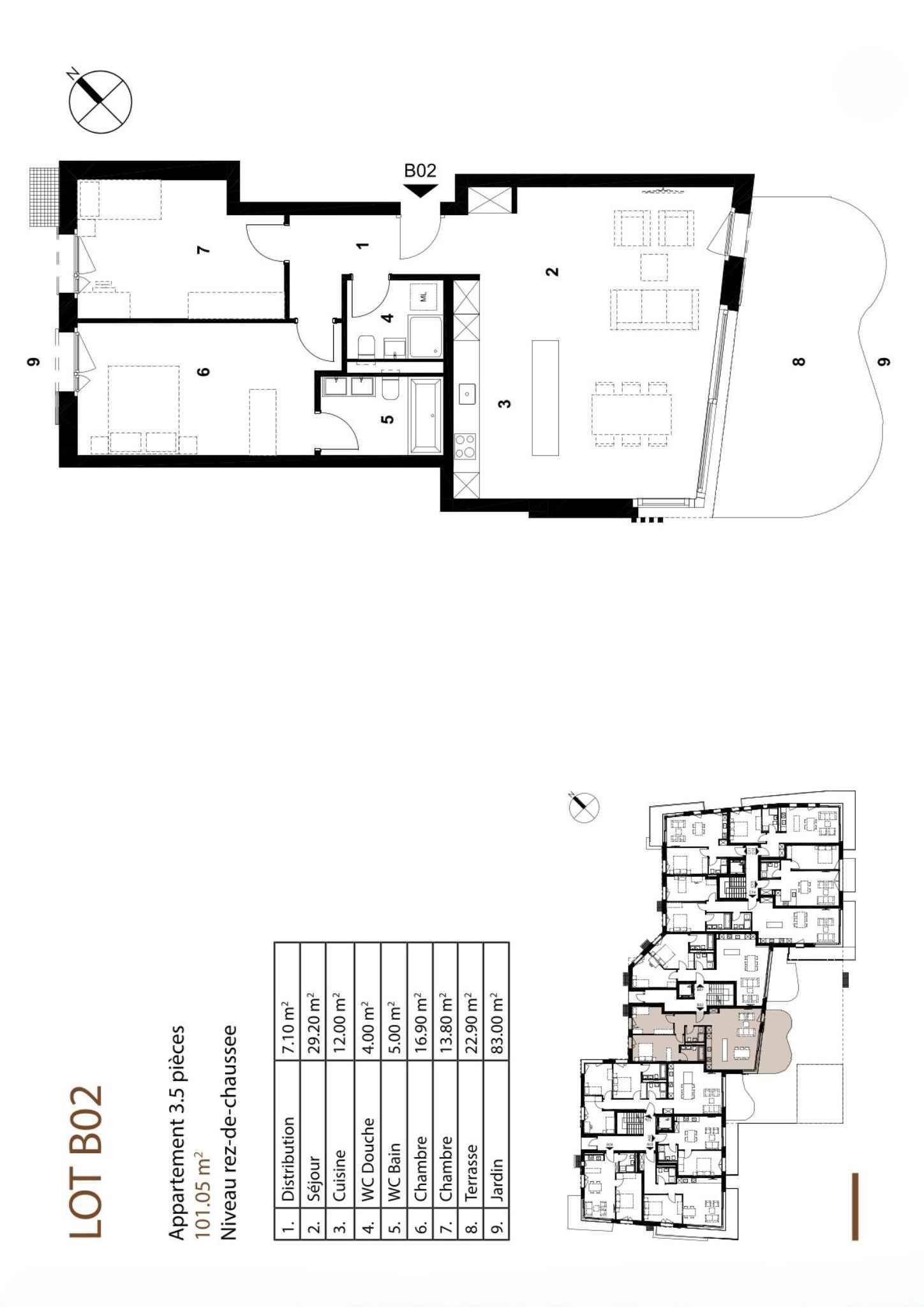 Appartement de 3.5 pièces 