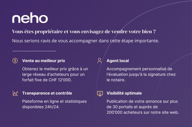 Grand appartement de 6,5 pces avec vue imprenable sur le lac à Aran