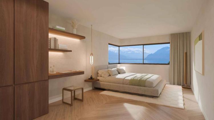 Trois villas de standing sur plans avec vue sur le lac 
Villa C